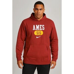 Nike Men's Iowa State Cyclones Cardinal Ames 515 Area Code Hooded Sweatshirt Red